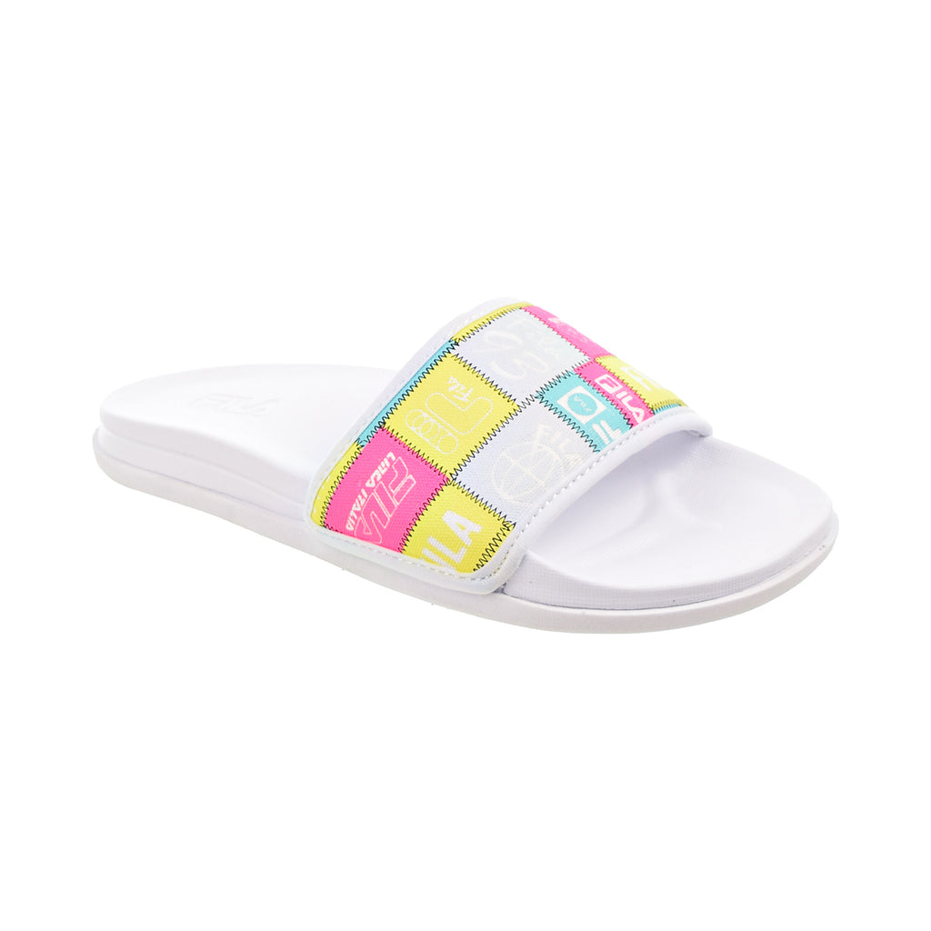 Fila Drifter Lux Patchwork Women's Slide Sandals White-Multi