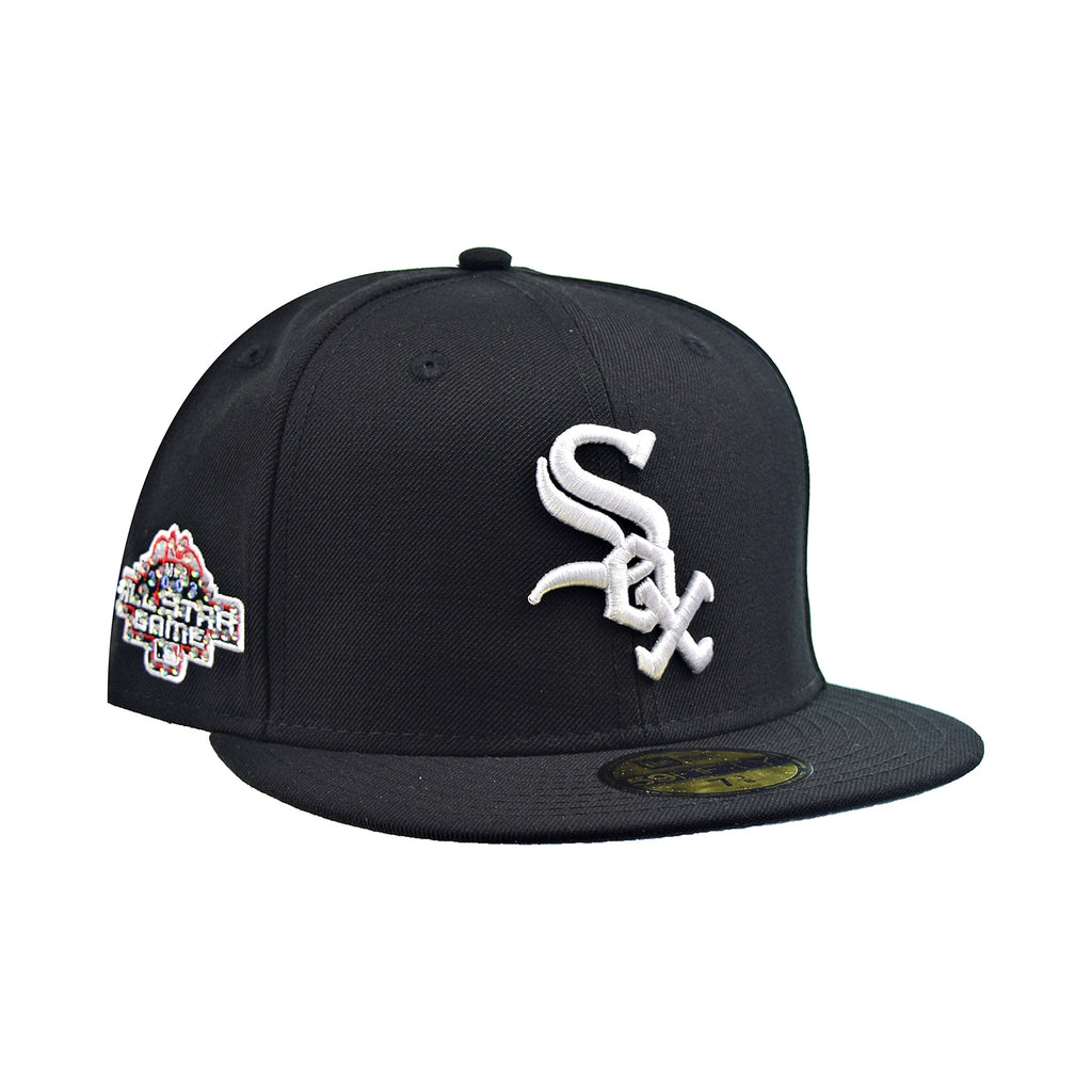 New Era Chicago White Sox Icy Patch 59Fifty Fitted Men's Hat Black-Blue Bottom
