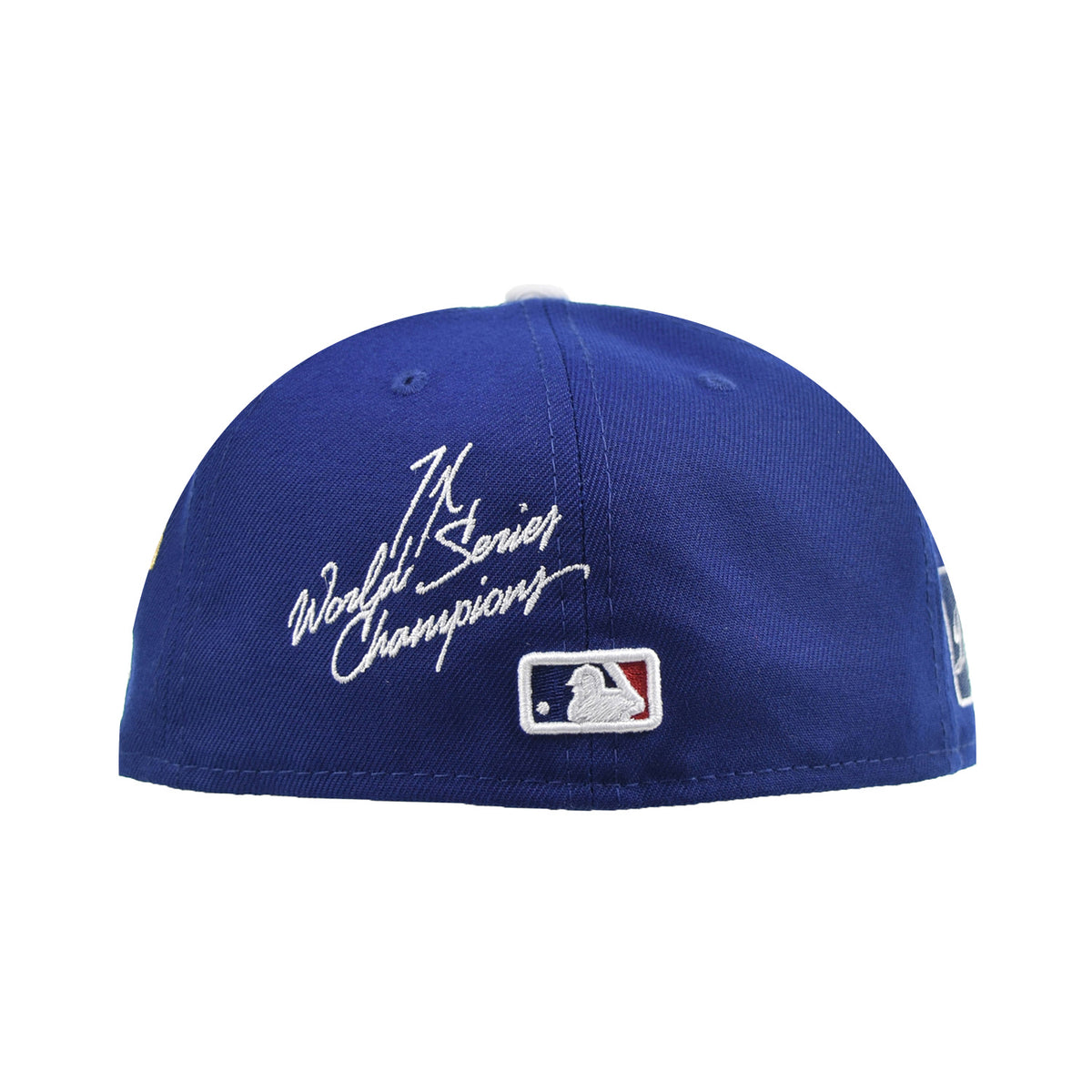 New Era Los Angeles Dodgers MLB World Champs Patch 59Fifty Fitted Men's Hat Blue