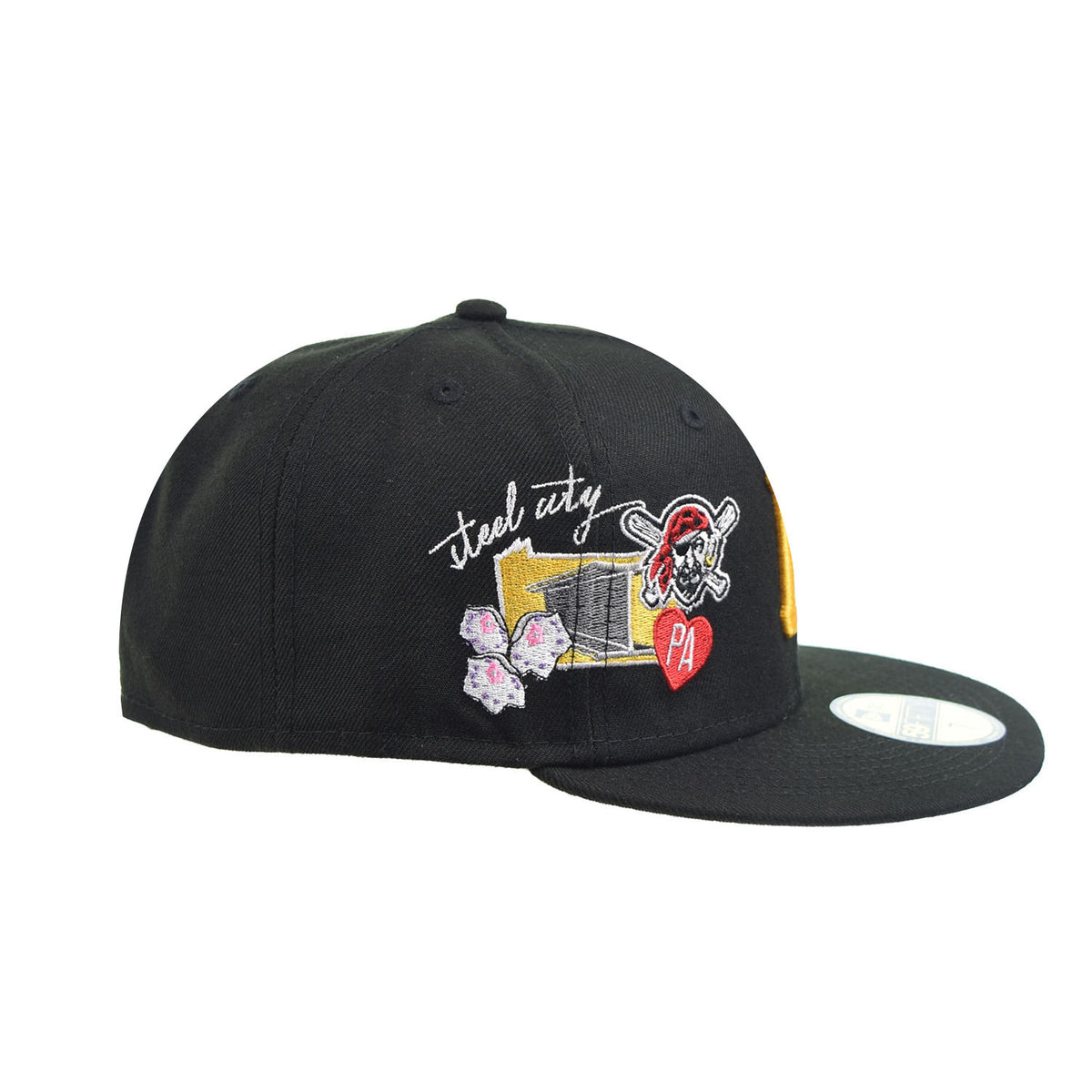 New Era Pittsburgh Pirates "City Cluster" 59Fifty Fitted Hat Black-Yellow-Multi