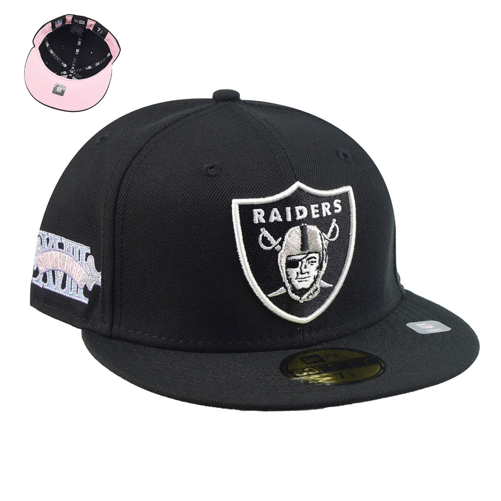 New Era Las Vegas Raiders Pop Sweat 59Fifty Men's Fitted Hat Black-Pink