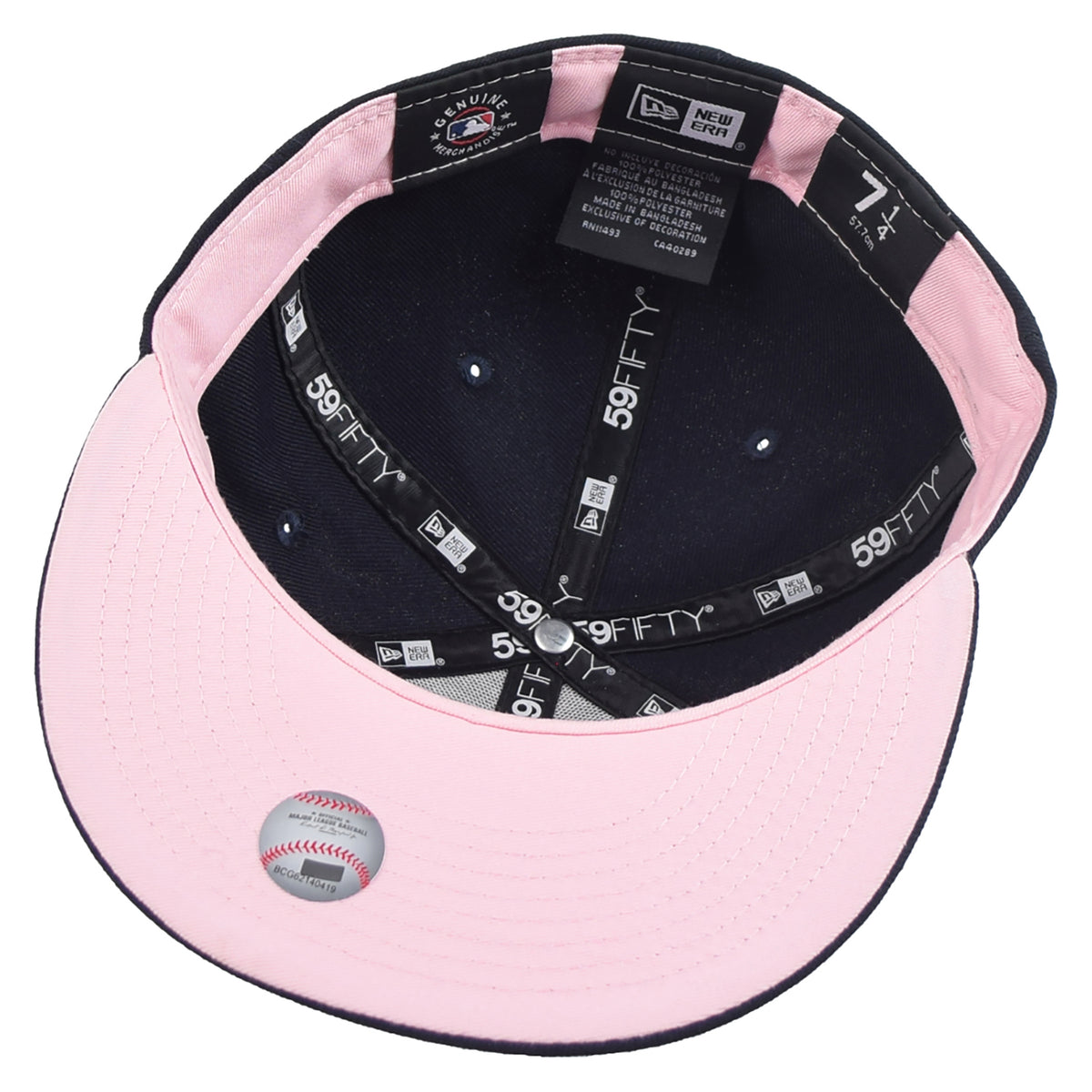 New Era New York Yankees Pop Sweat 59Fifty Men's Fitted Hat Navy-White-Pink
