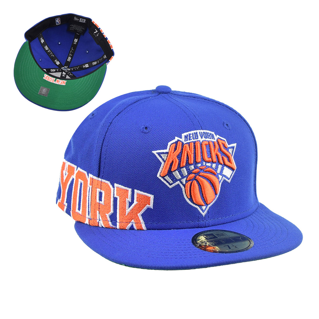 New Era New York Knicks Side 59Fifty Men's Fitted Hat Blue-Green Bottom