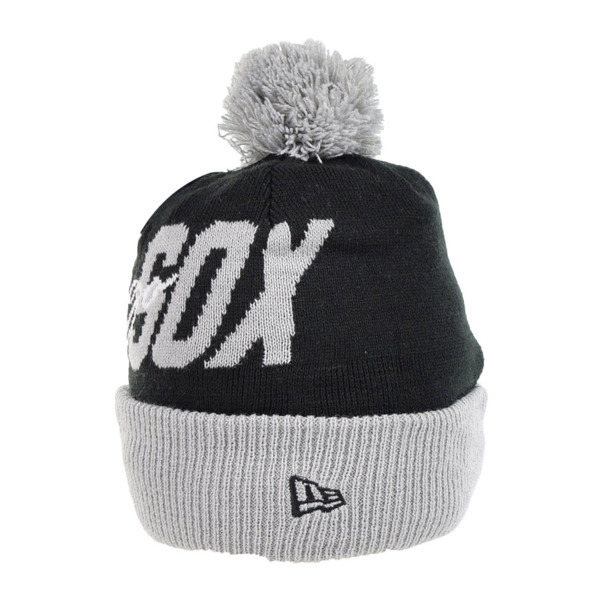 New Era Chicago White Sox Confident Knit Men's Pom Beanie Black-Grey