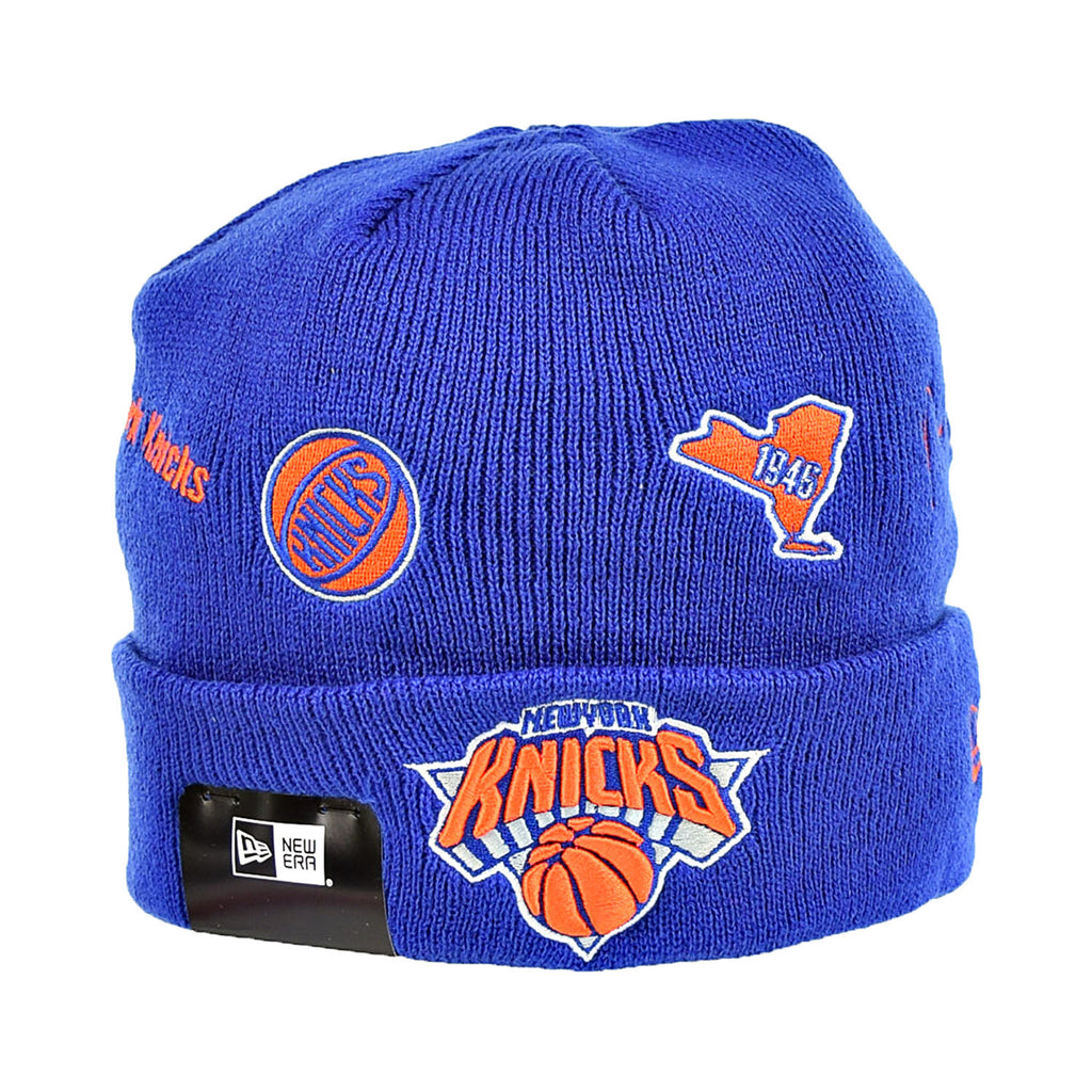 New Era New York Knicks Identity Cuffed Knit Men's Winter Beanie Blue