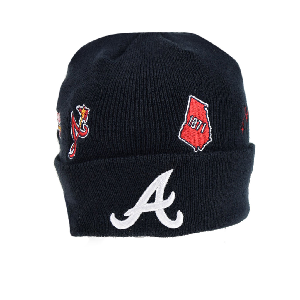 New Era Men's Atlanta Braves Navy Authentic Collection Knit Hat