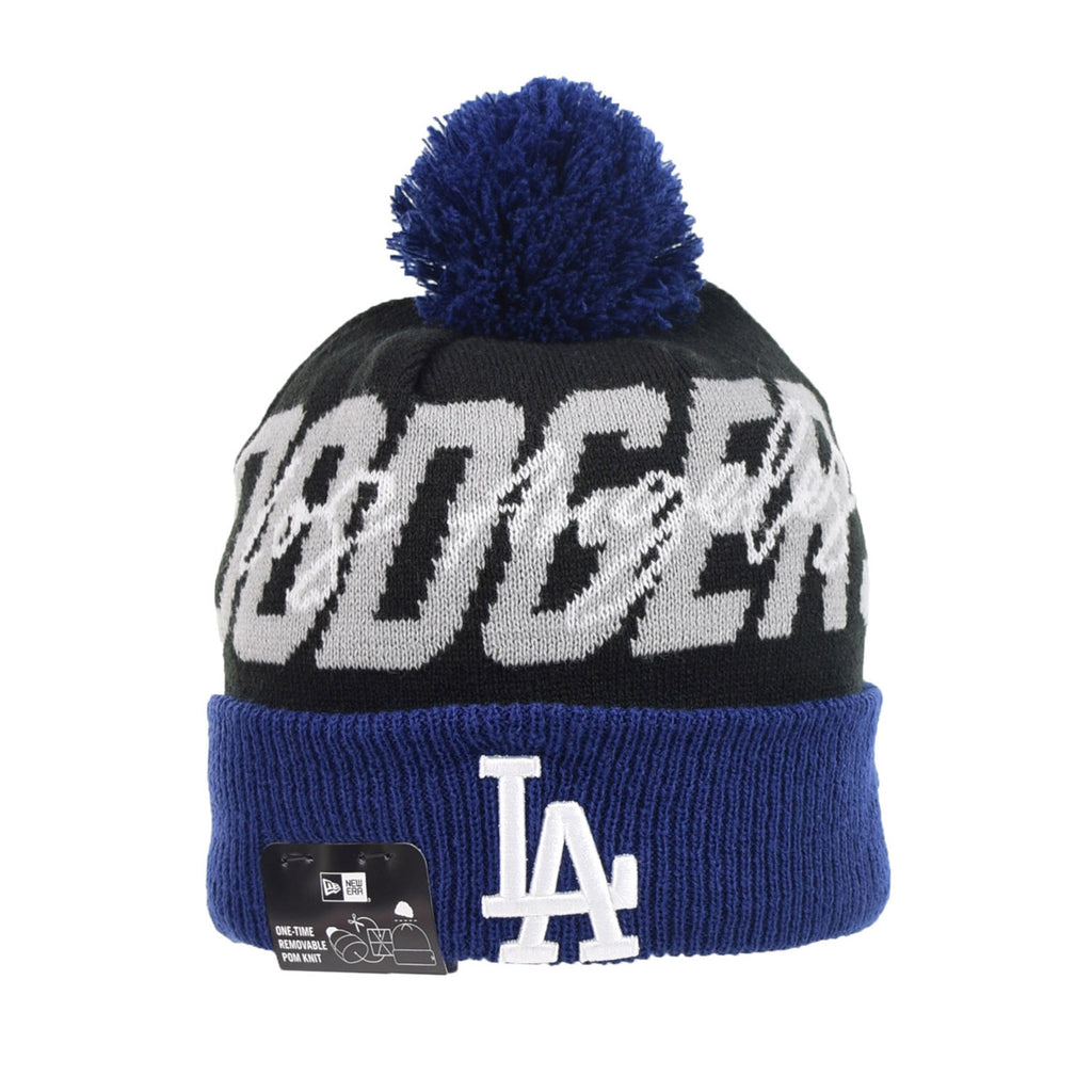 New Era Los Angeles Dodgers Cuffed Knit Men's Winter Beanie Black-Blue