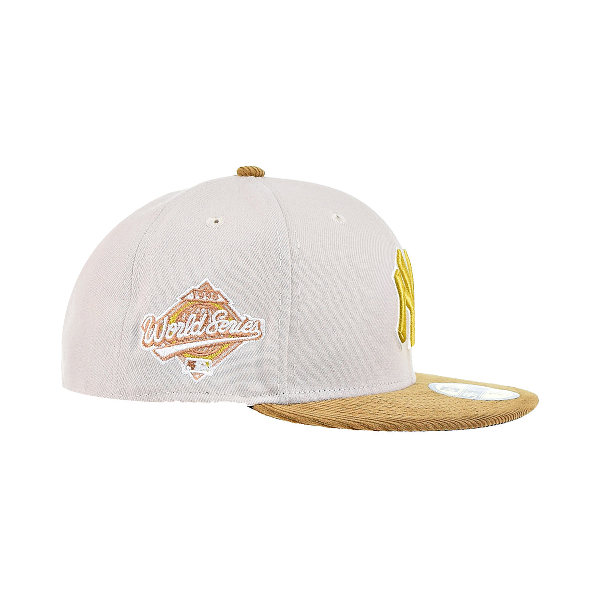 New Era MLB New York Yankees Corduroy Visor 59FIFTY Men's Fitted Hat Beige-Brown