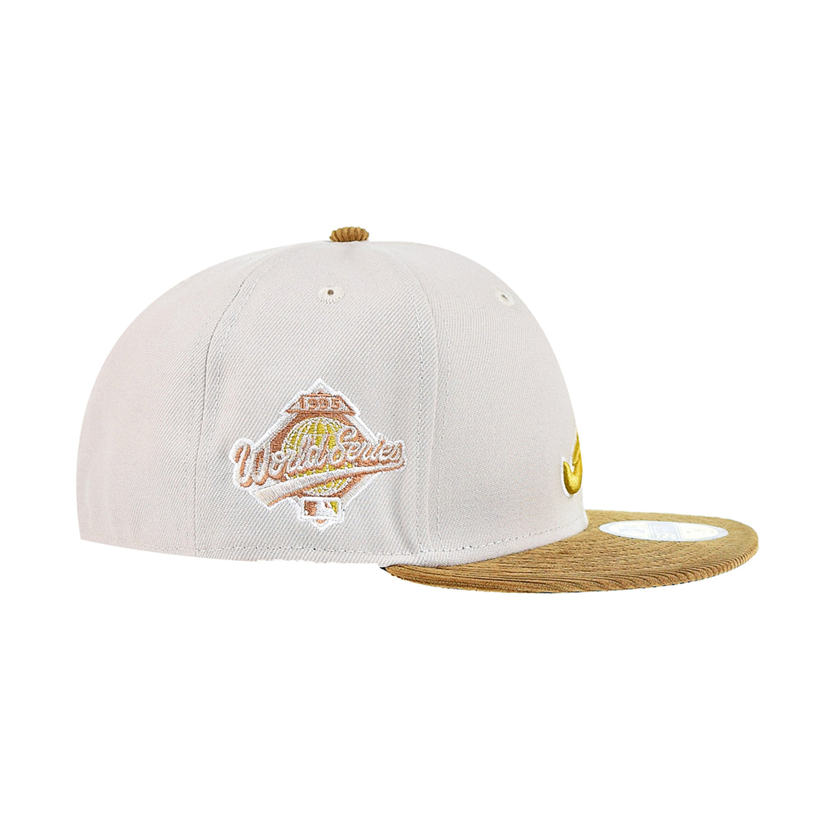 New Era Atlanta Braves Corduroy Visor 59Fifty Men's Fitted Hat Beige-Brown