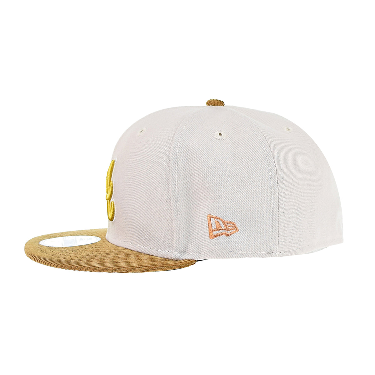 New Era Atlanta Braves Corduroy Visor 59Fifty Men's Fitted Hat Beige-Brown
