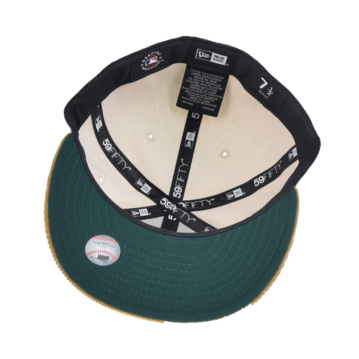 New Era Atlanta Braves Corduroy Visor 59Fifty Men's Fitted Hat Beige-Brown