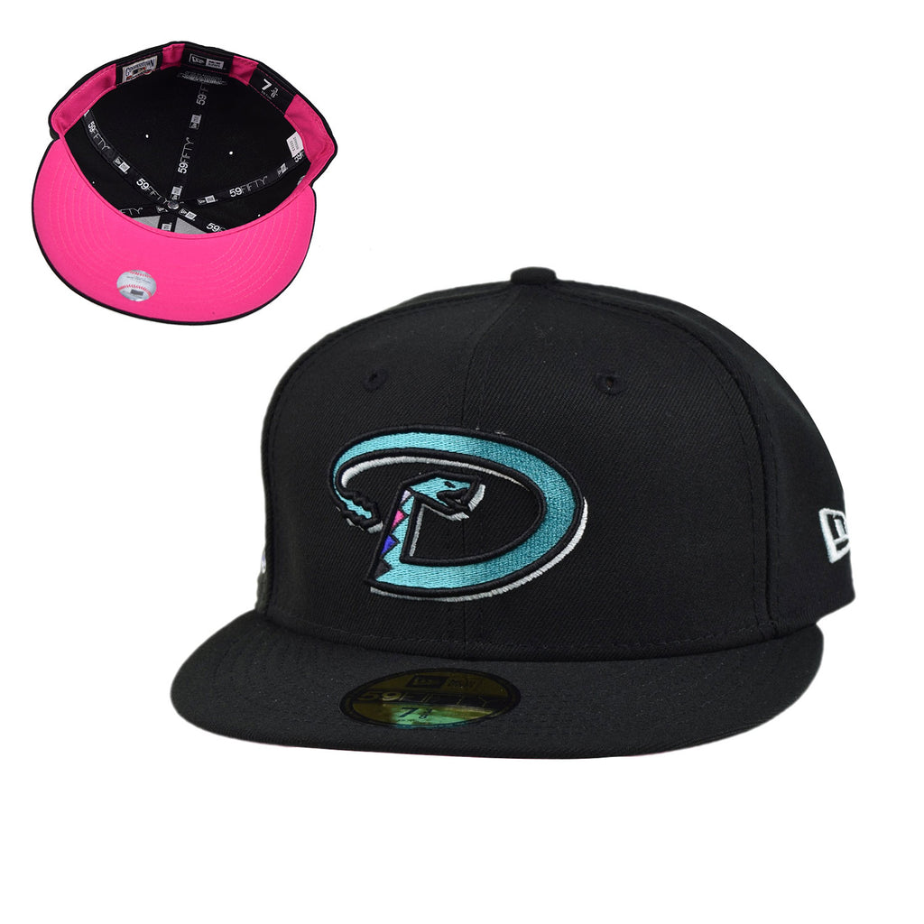 New Era MLB Arizona Diamondbacks Polar Lights 59Fifty Mens Fitted Hat Black-Pink