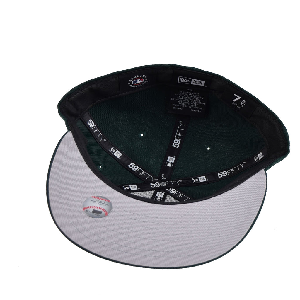 New Era Cap - 59Fifty, Embroidered Oak Logo, Black & Green 7 3/4 / Black/Green