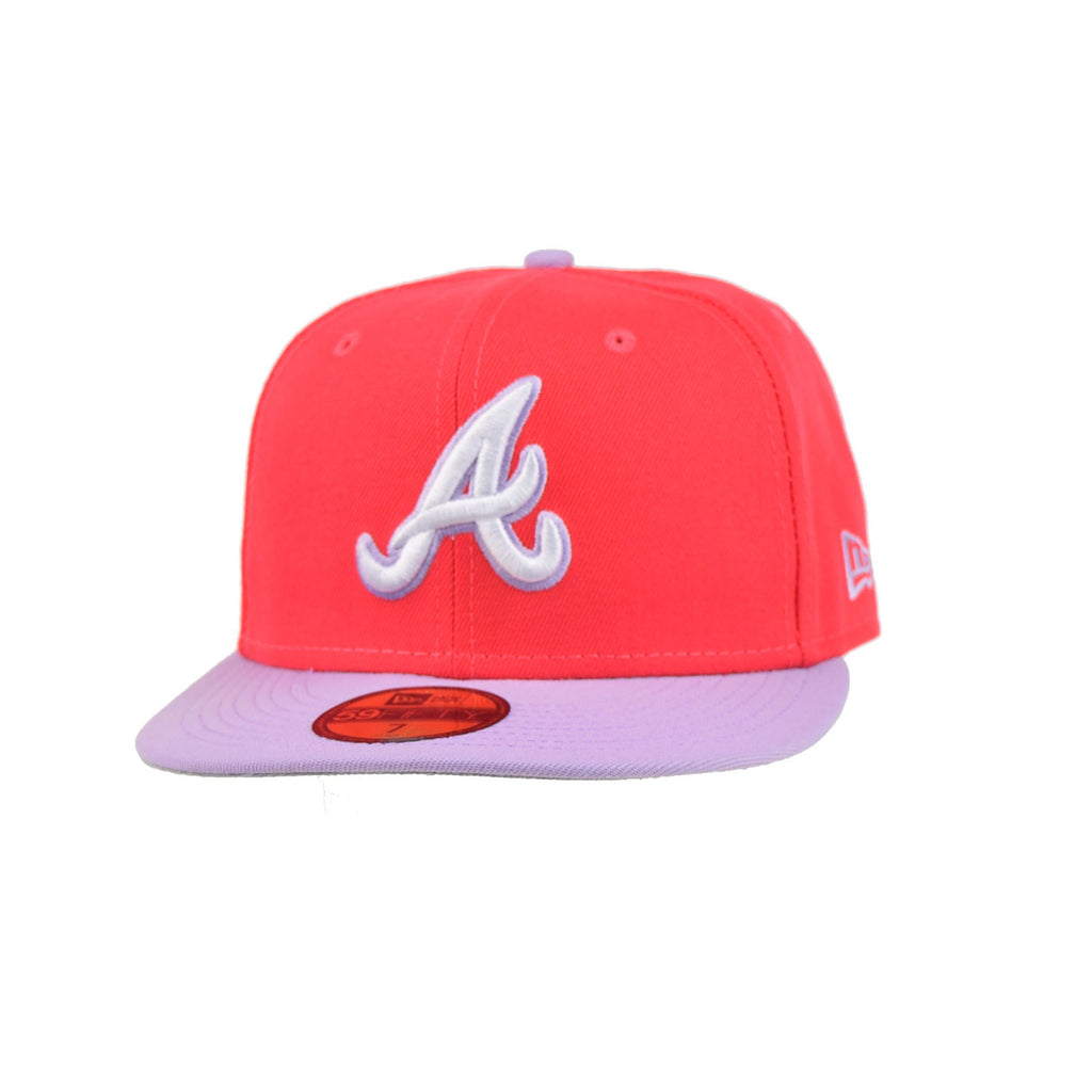 New Era Atlanta Braves 2Tone Color Pack 59Fifty Men's Fitted Hat Lava Red-Purple