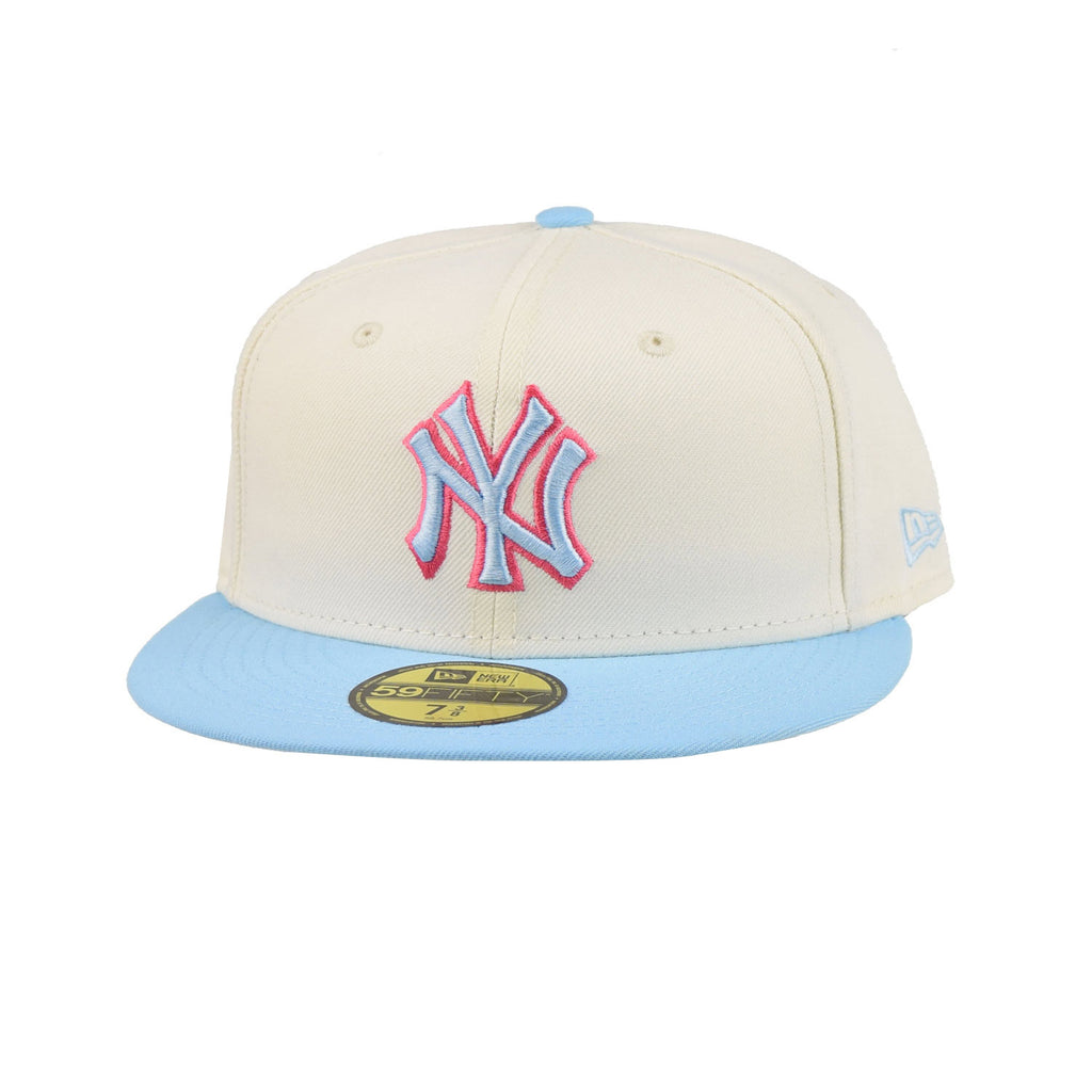 New Era New York Yankees Color Pack 59Fifty Men's Fitted Hat Off White-Blue