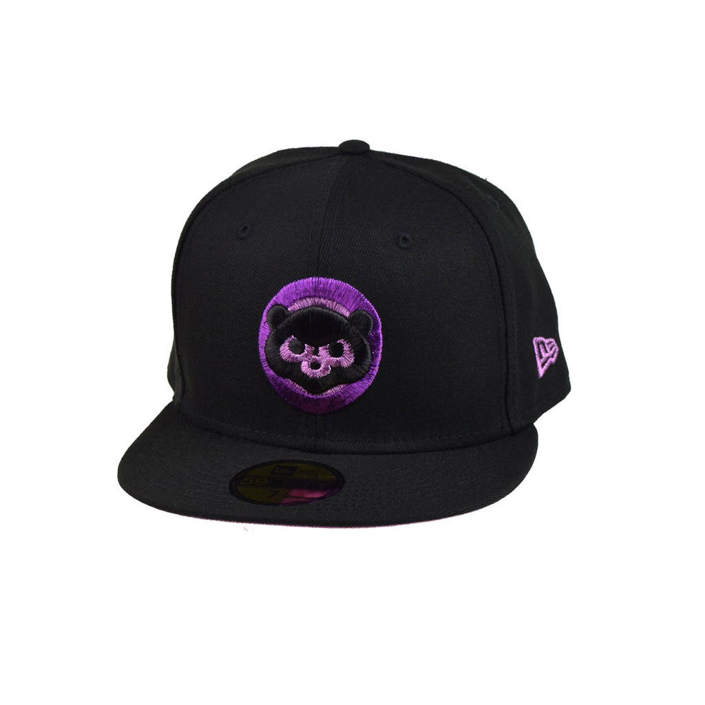 New Era Chicago Cubs Metallic Pop 59Fifty Men's Fitted Hat Black-Purple