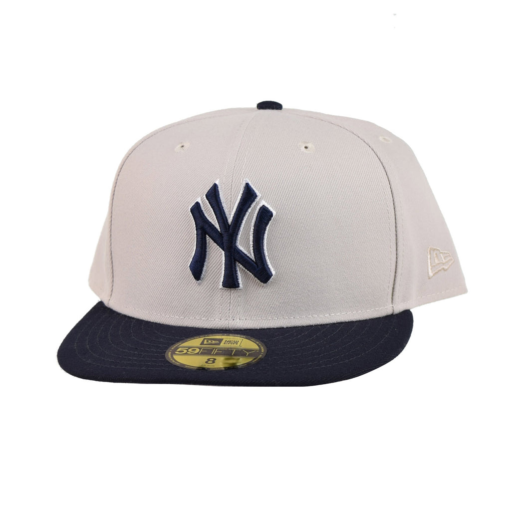 New Era New York Yankees World Class 59Fifty Men's Fitted Hat Beige-Navy