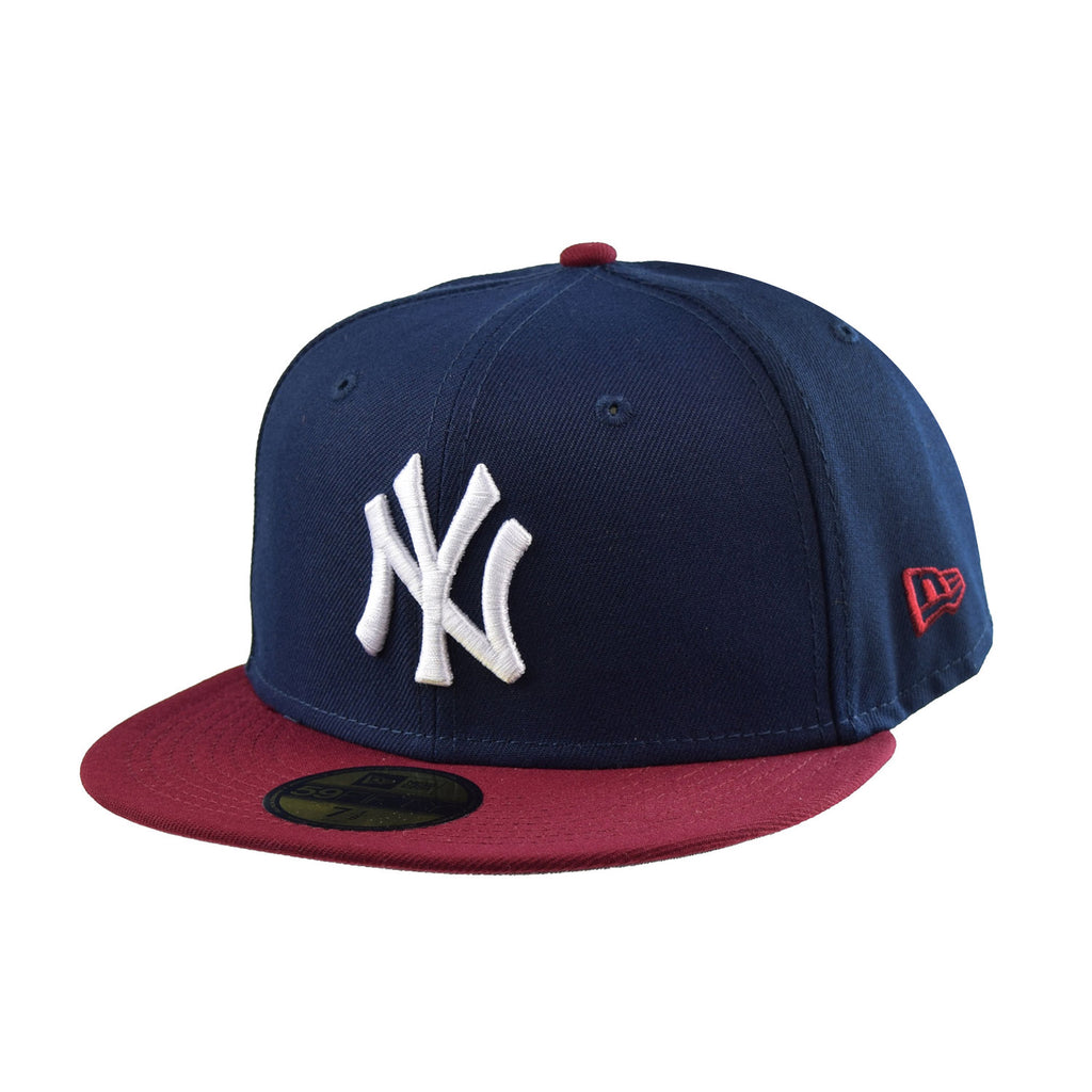 New Era New York Yankees 59Fifty Men's Fitted Hat Navy-Burgundy