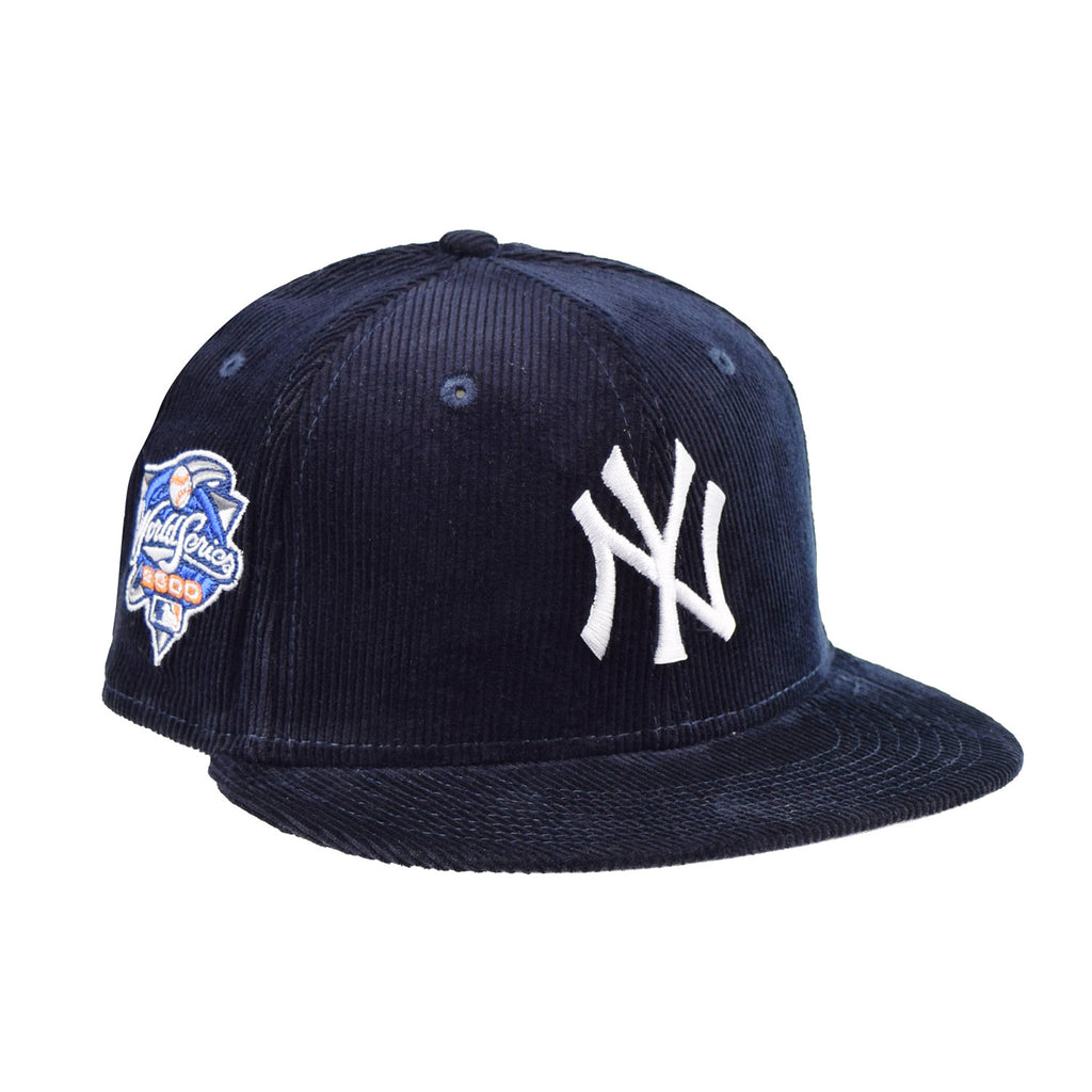 New Era New York Yankees Throwback Corduroy World Series Men's Fitted Hat Navy