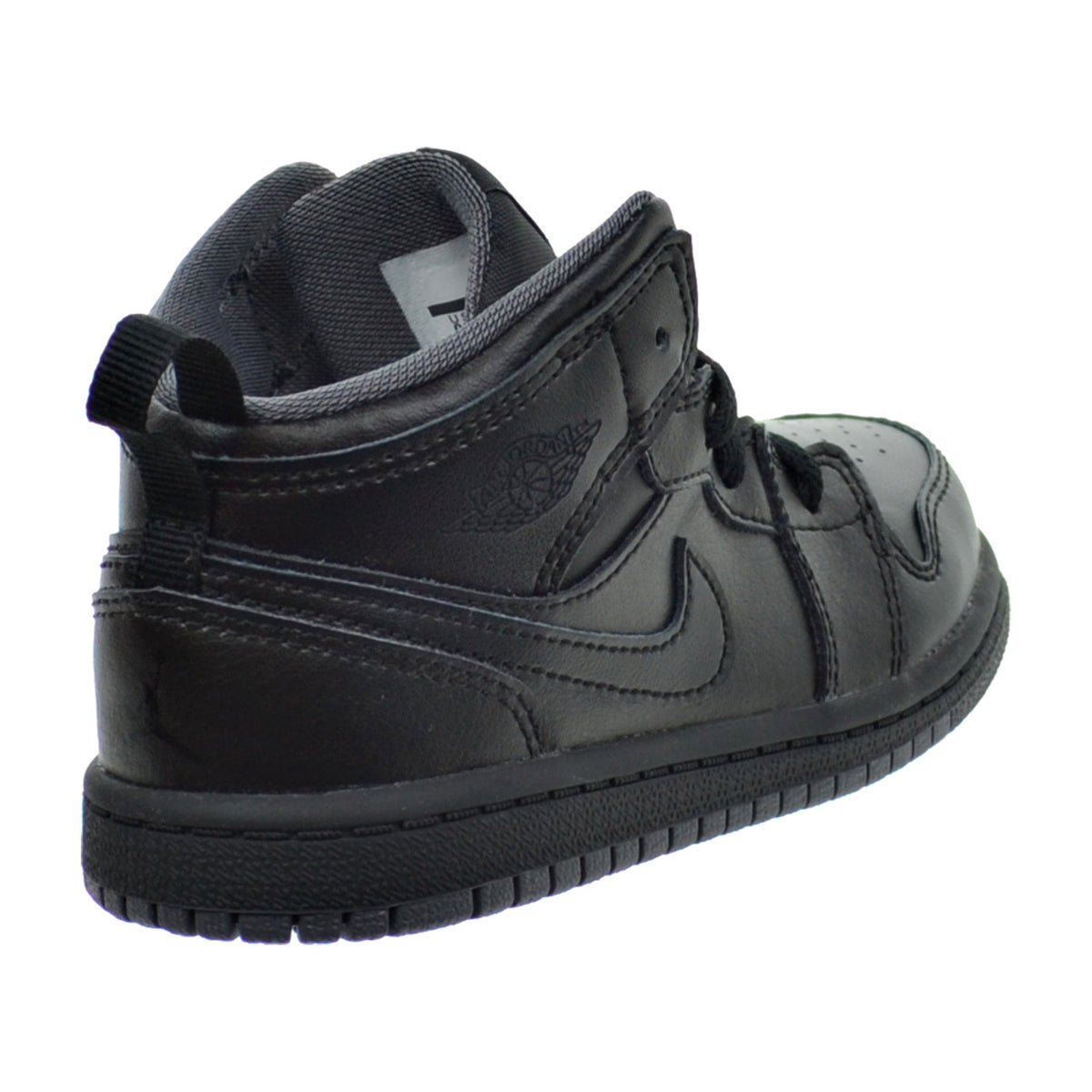 Air Jordan 1 Mid BT Toddler's Shoes Black/Black/Grey