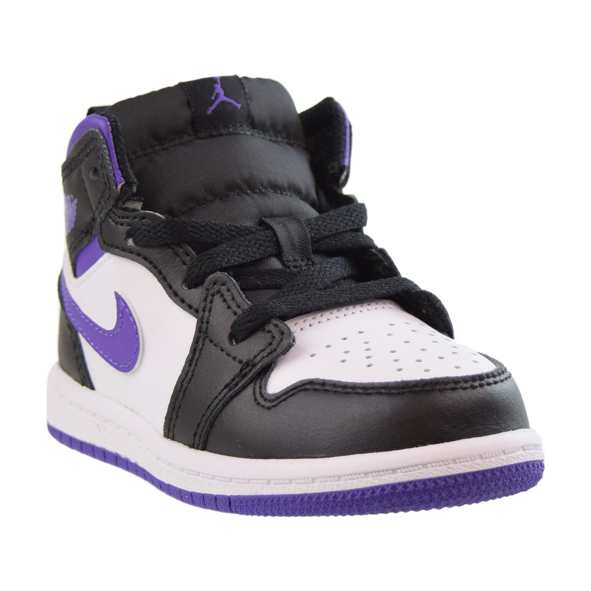 Jordan 1 Mid (TD) Toddlers Shoes Black-Dark Iris 