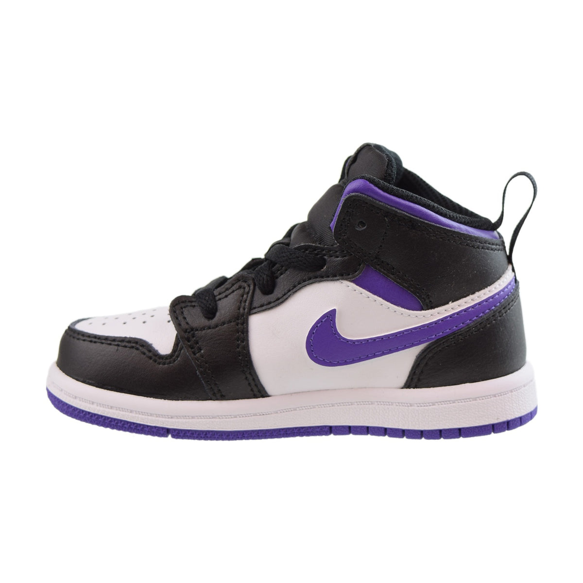 Jordan 1 Mid (TD) Toddlers Shoes Black-Dark Iris 