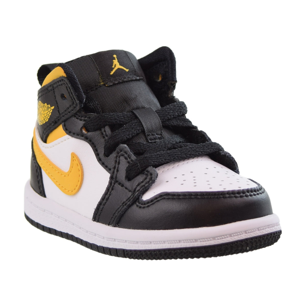 Air Jordan 1 Mid (TD) Toddlers Shoes Black-University Gold