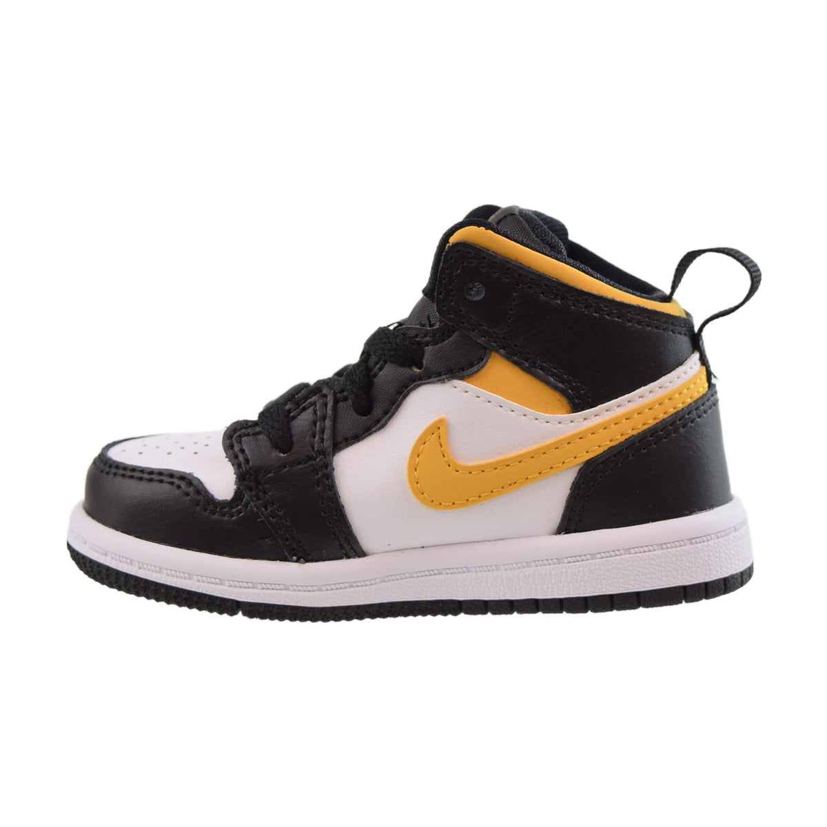 Air Jordan 1 Mid (TD) Toddlers Shoes Black-University Gold