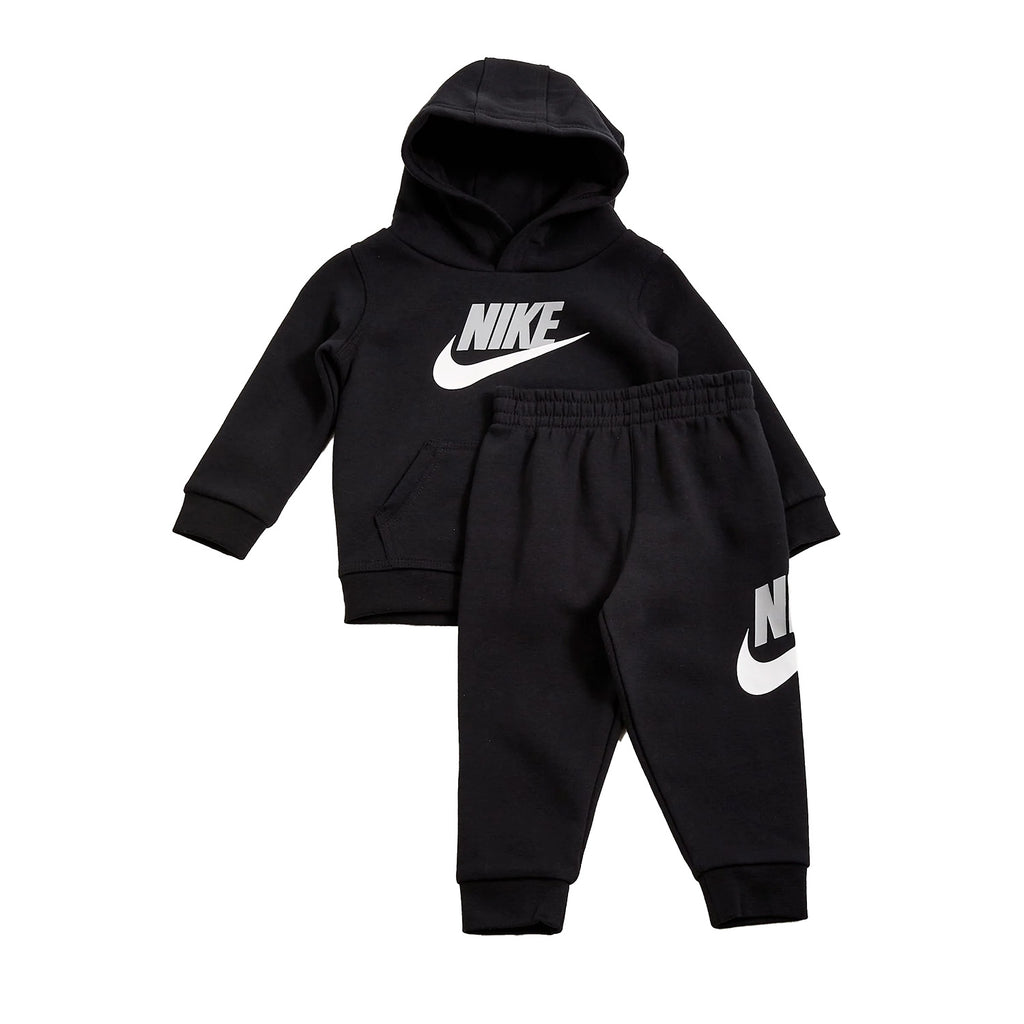 Nike Fleece Pullover Toddlers Hoodie and Joggers Set Black-White