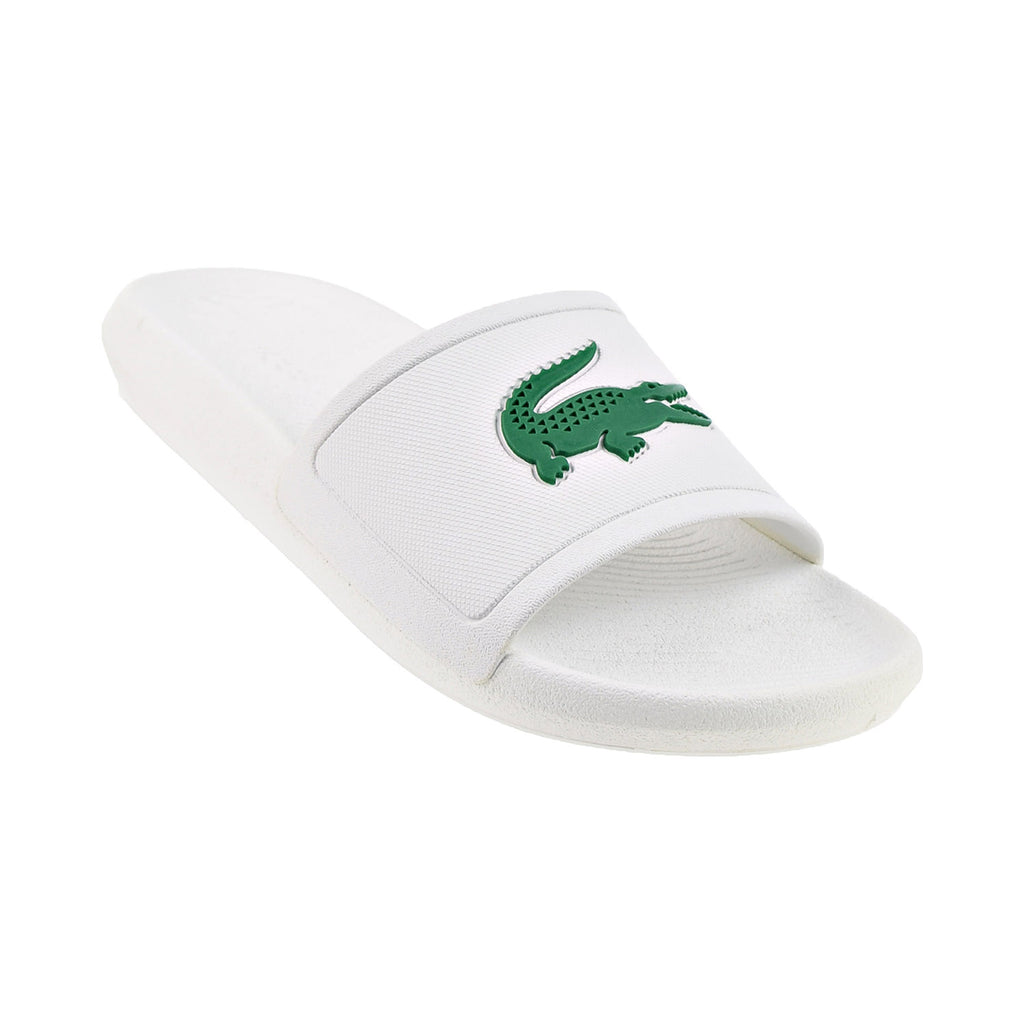 Lacoste Croco 119 1 CMA Men's Slides White/Green 7-37cma0018-082 (8 M US)