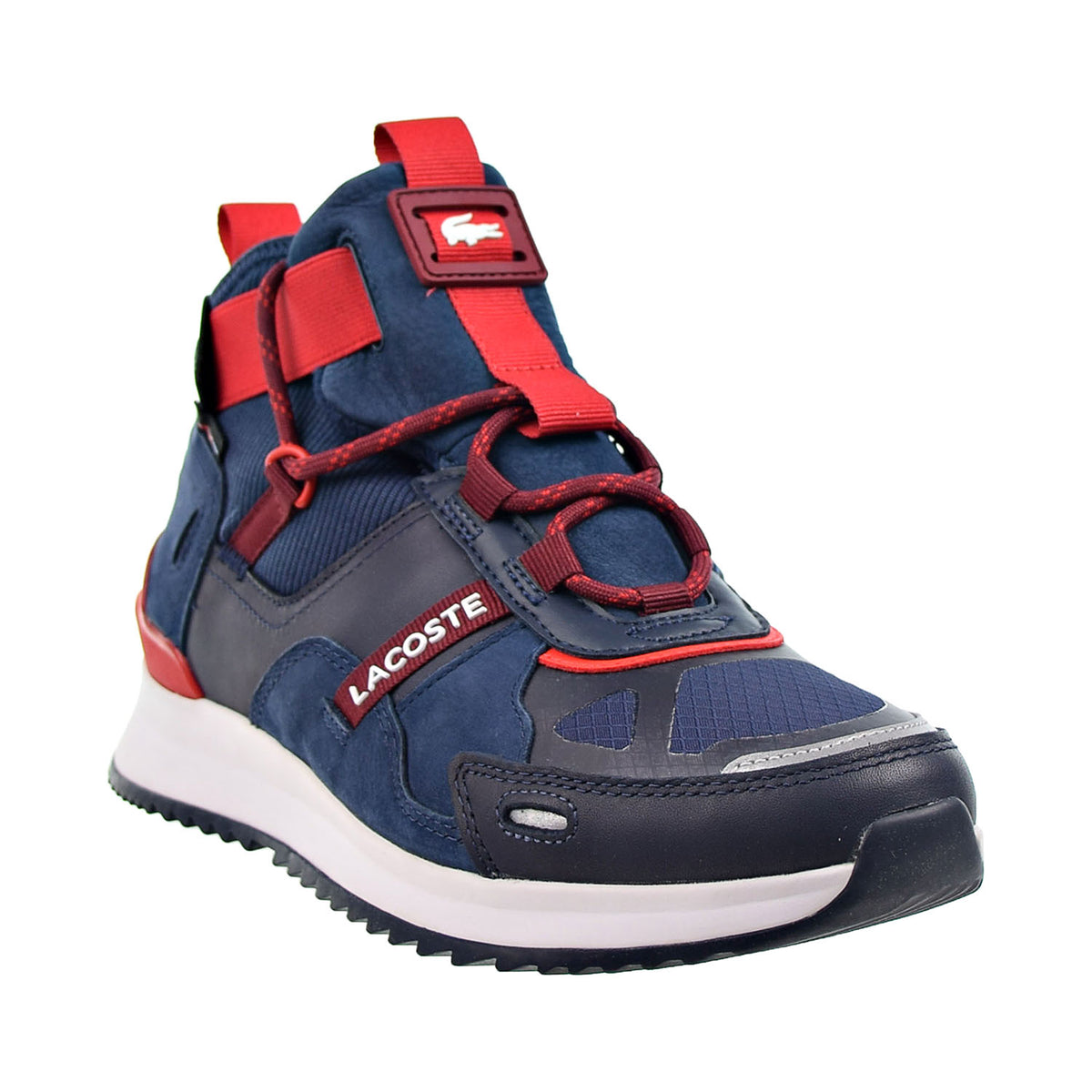 Lacoste Run Breaker 0521 1 SMA Men's Shoes Navy Blue-Rouge