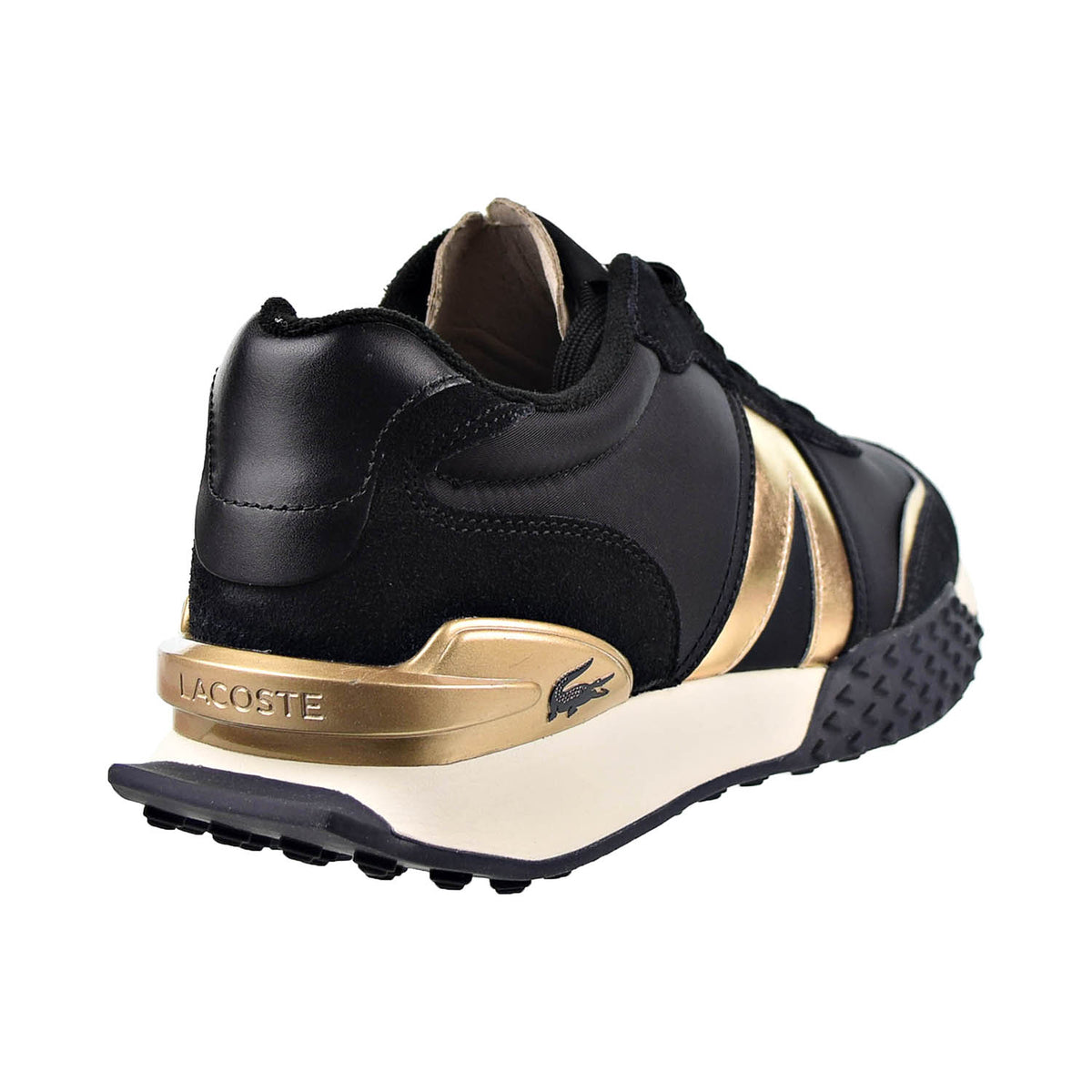 Lacoste L-Spin Deluxe Men's Textile Shoes Black-Gold