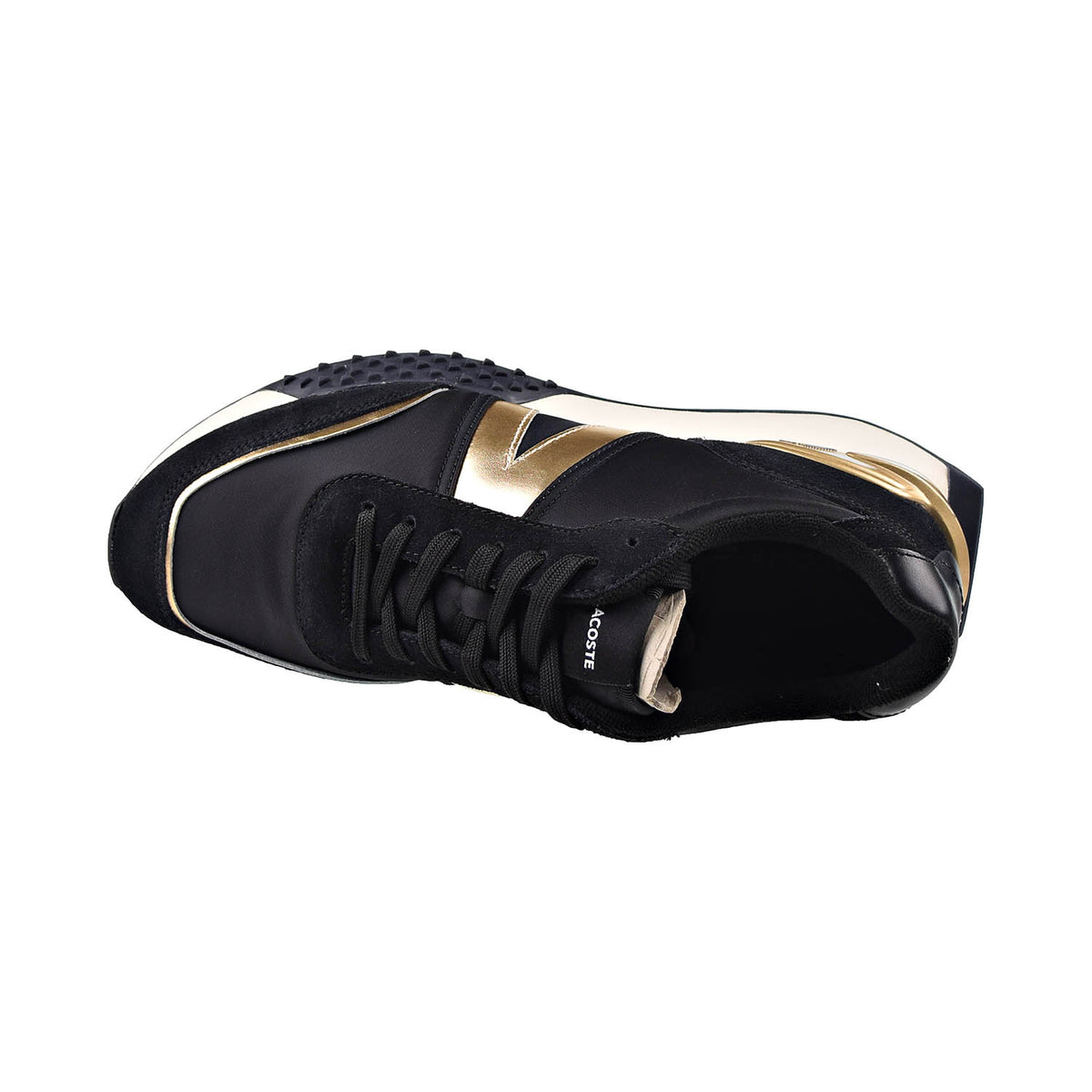 Lacoste L-Spin Deluxe Men's Textile Shoes Black-Gold