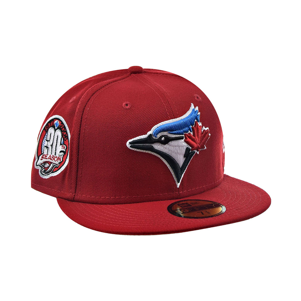 New Era Toronto Blue Jays 59FIFTY Black on Black Red Leaf- Fitted Hat 5950