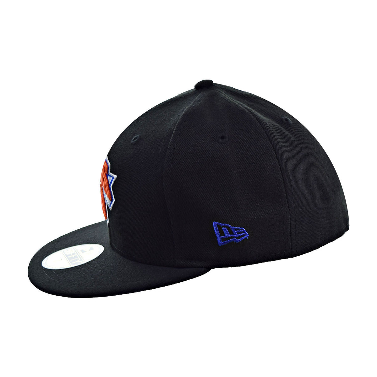 New Era New York Knicks 59Fifty Men's Fitted Hat Cap Black/Orange/White