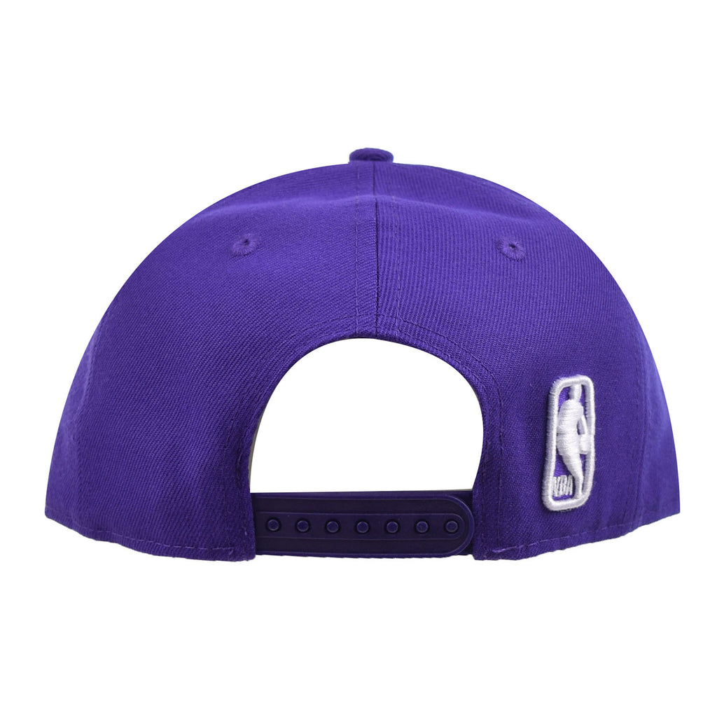 Men's New Era White/Purple Los Angeles Lakers Retro Title 9FIFTY Snapback  Hat
