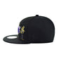 New Era 59Fifty Los Angeles Lakers 17x Purple Bottom Men's Fitted Hat Black