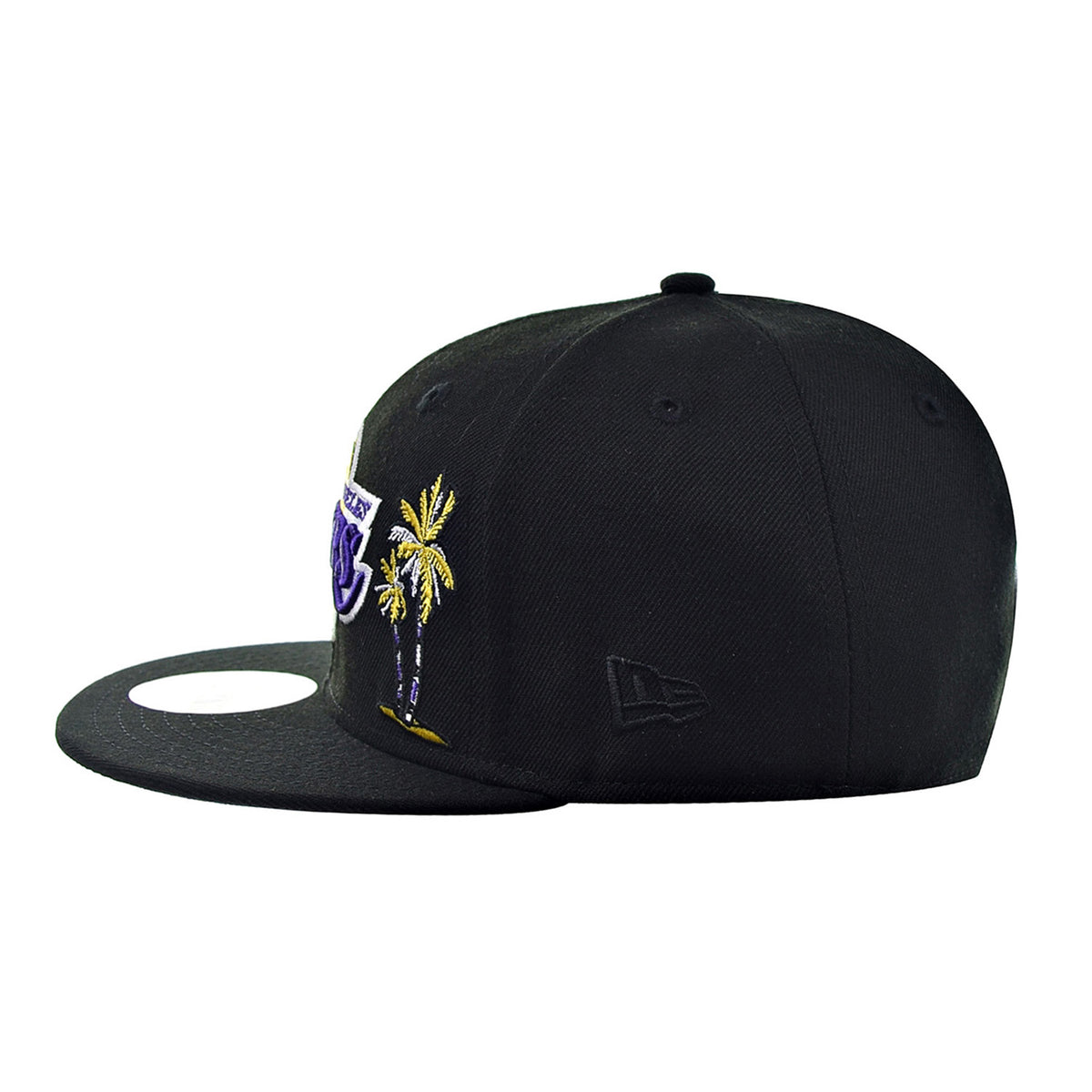 New Era 59Fifty Los Angeles Lakers 17x Purple Bottom Men's Fitted Hat Black