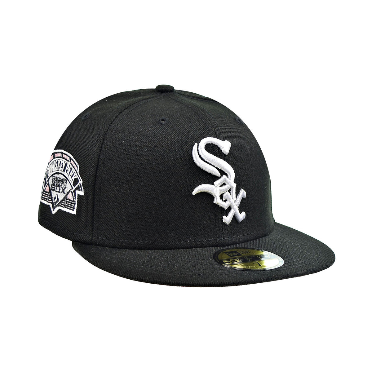 New Era Chicago White Sox "Comisky Park" 59Fifty Fitted Hat Black-Pink Bottom