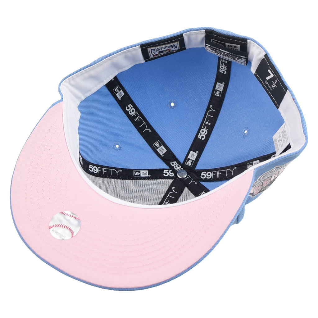 Light Blue Yankee Fitted New York Fitted Pink Brim Sky Blue Yankee
