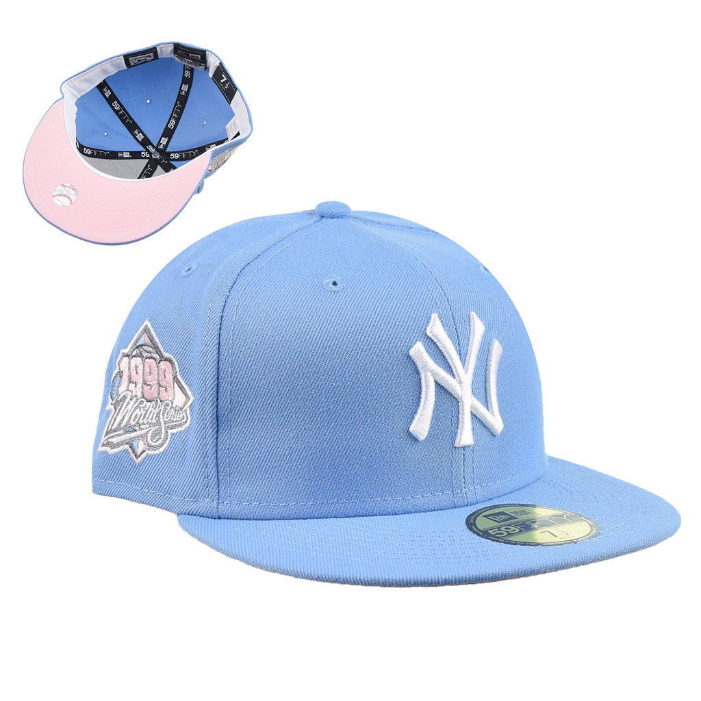 New Era New York Yankees 1999 World Series 59Fifty Men's Fitted Hat Blue-Pink