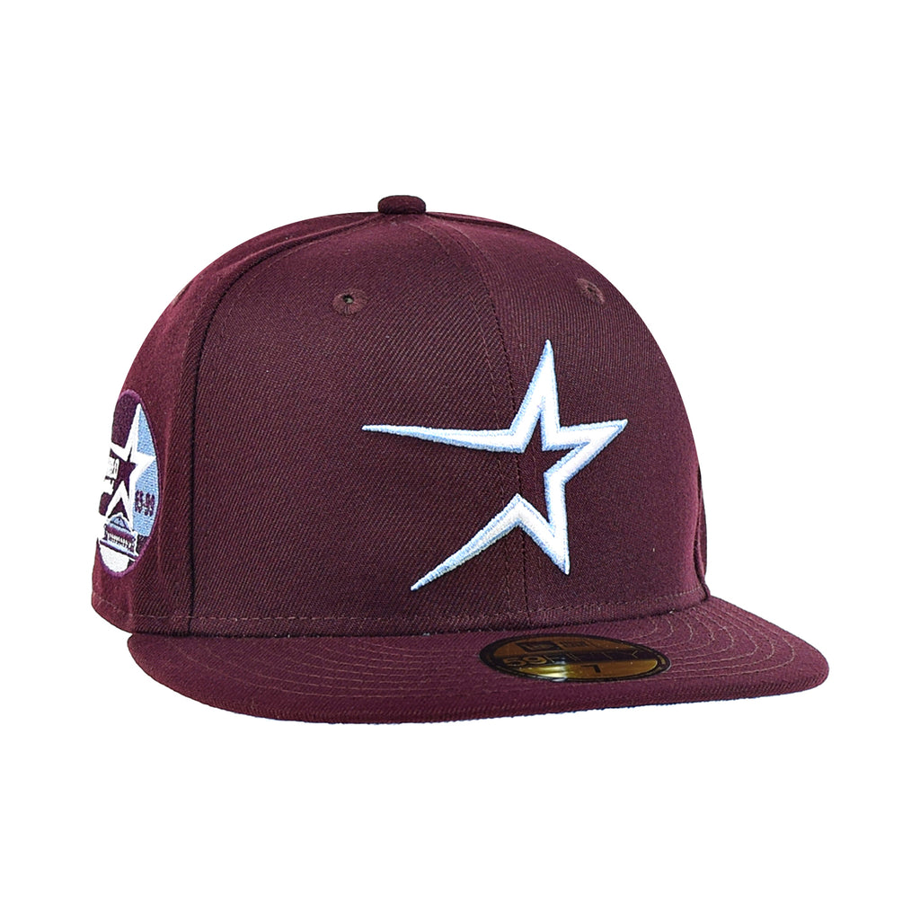 New Era Houston Astros 35 Years 59FIFTY Men's Fitted Hat Maroon-Baby Blue 70667634 (Size 7 5/8), Red