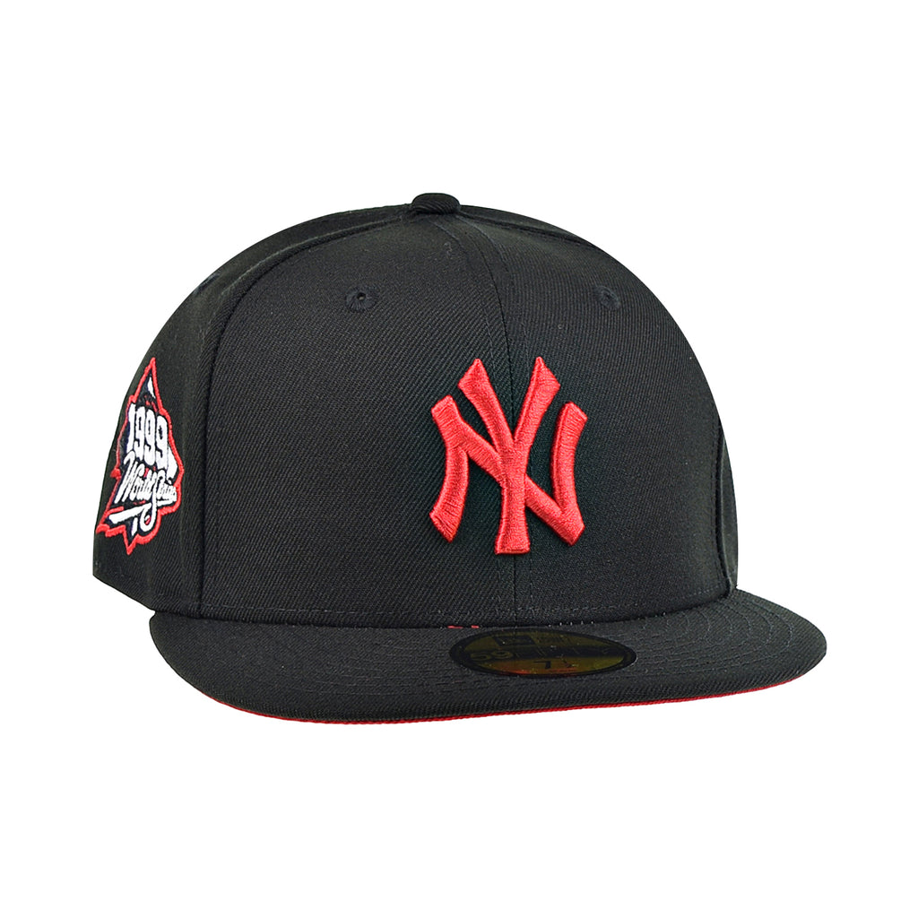 New Era New York Yankees 59Fifty 1999 World Series Men's Fitted Hat Black-Red