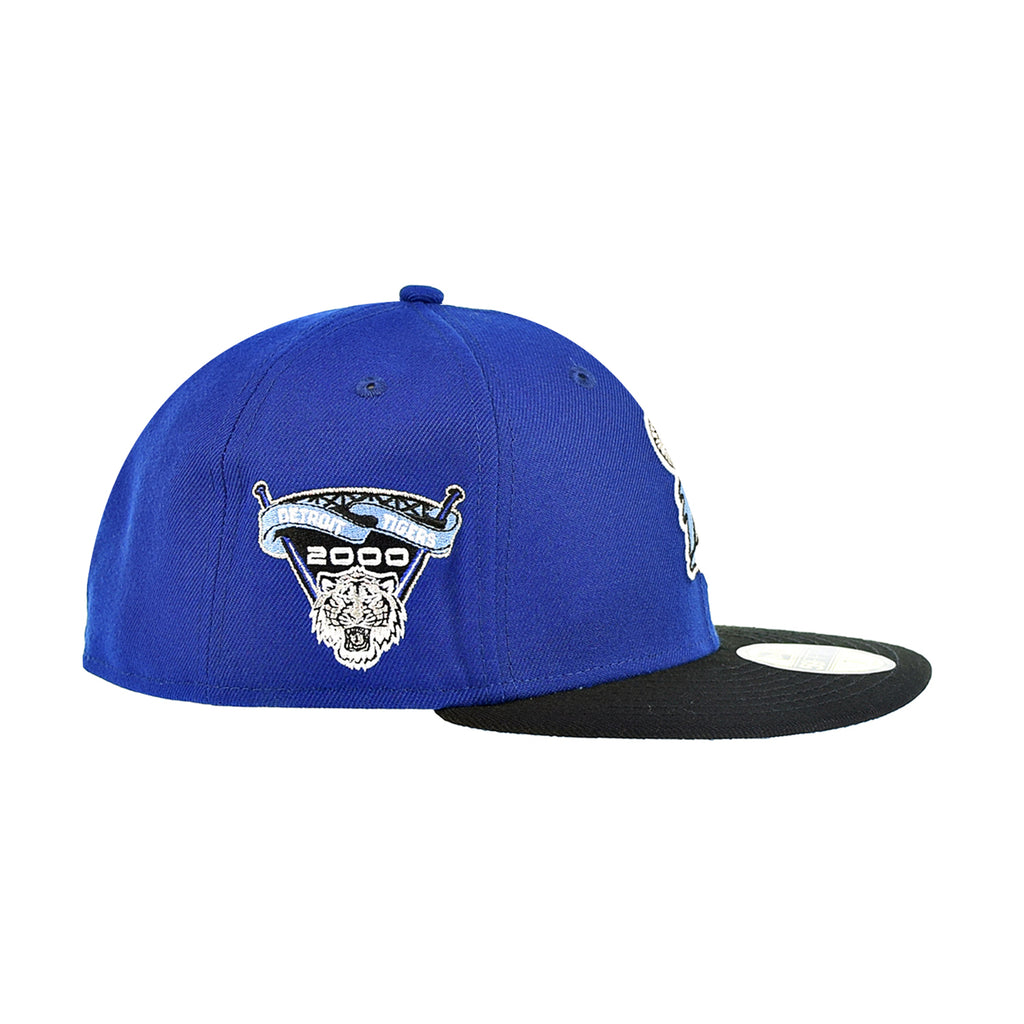 Detroit Tigers Hat Baseball Cap Fitted 7 1/2 New Era Mens Blue Vintage
