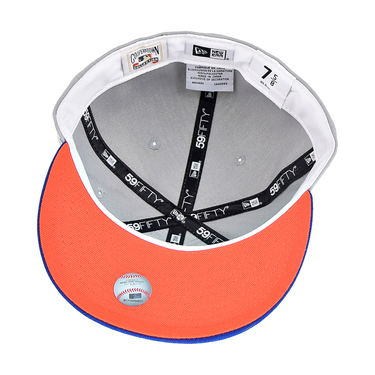 New Era New York Mets Shea Stadium 59Fifty Men's Fitted Hat Grey-Orange-Blue