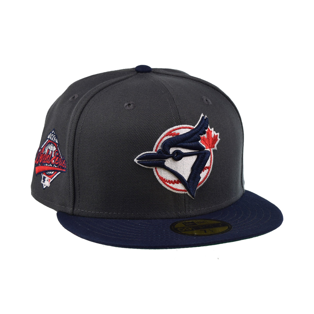 New Era Toronto Jays 1993 World Series 59Fifty Men's Fitted Hat Graphite-Ocean