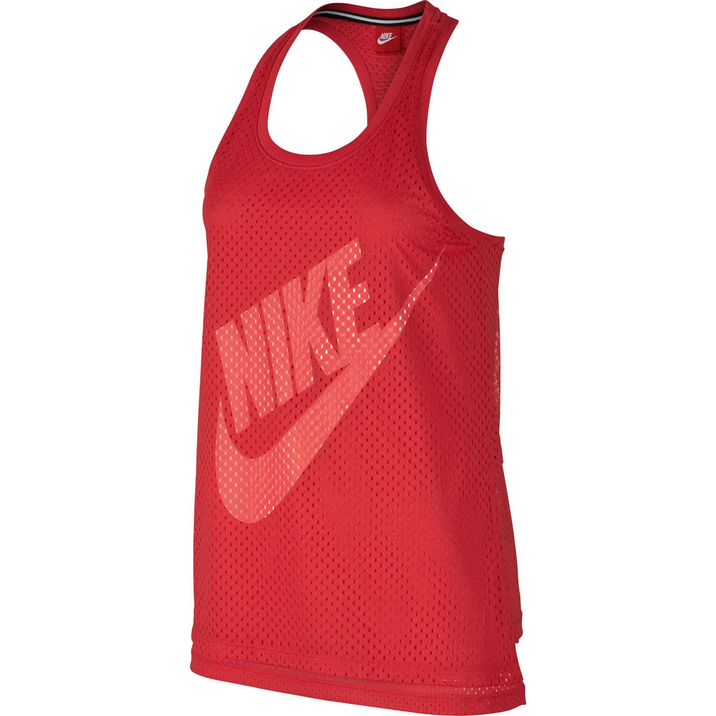 Nike Mesh Women's Tank Top Athletic Light Crimson/White