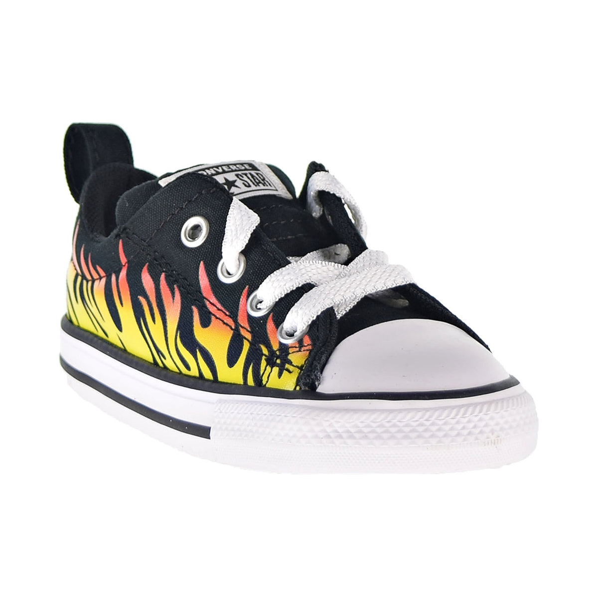 Converse Chuck Taylor AS Street Slip "Into The Flames" Toddler Shoe Black-Yellow