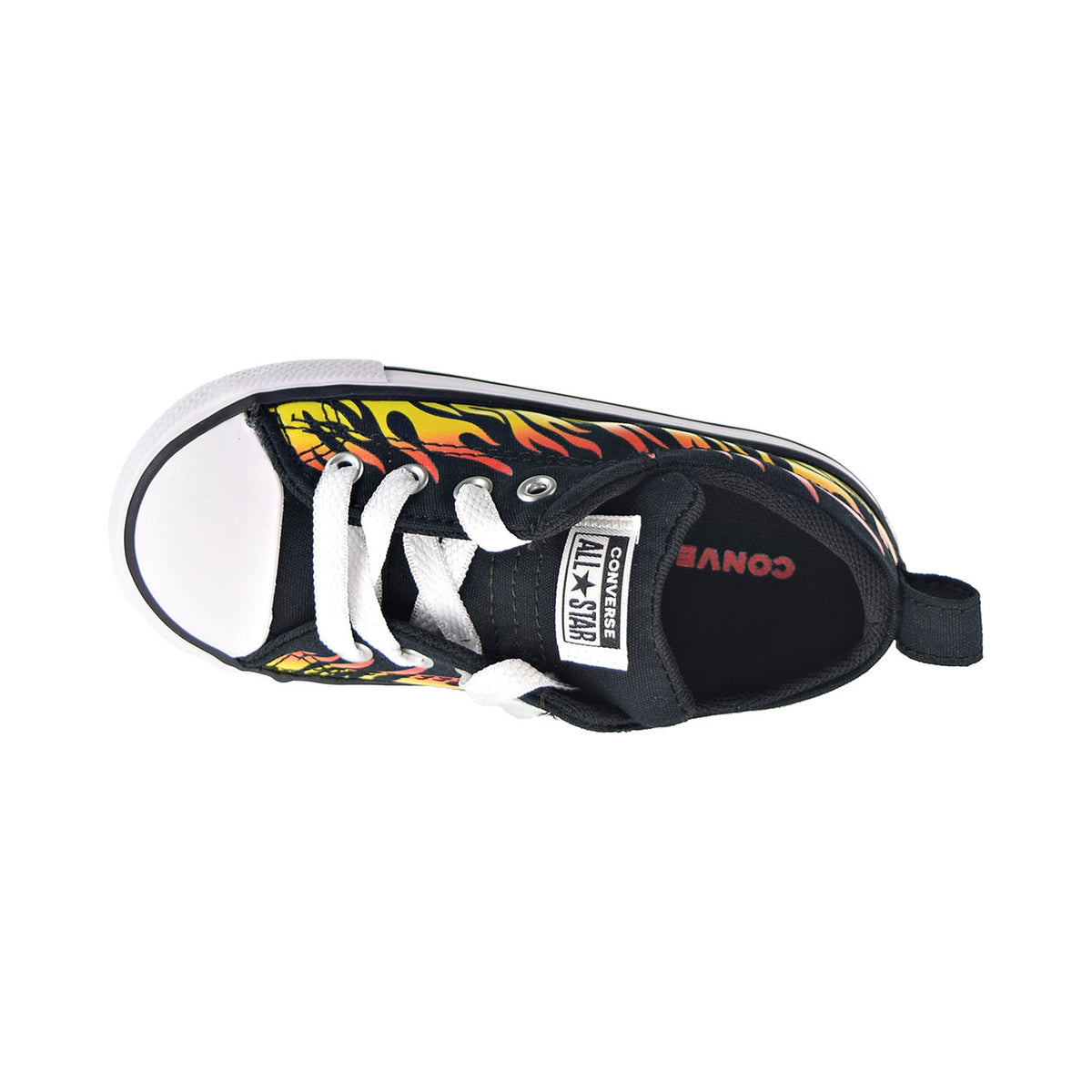 Converse Chuck Taylor AS Street Slip "Into The Flames" Toddler Shoe Black-Yellow