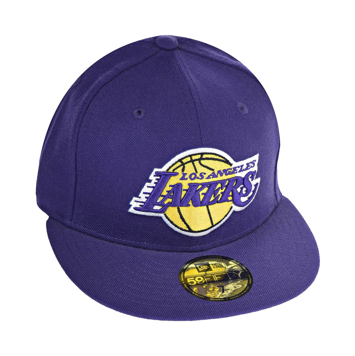New Era Los Angeles Lakers NBA 59Fifty Men's Fitted Hat Cap Violet/Yellow/White